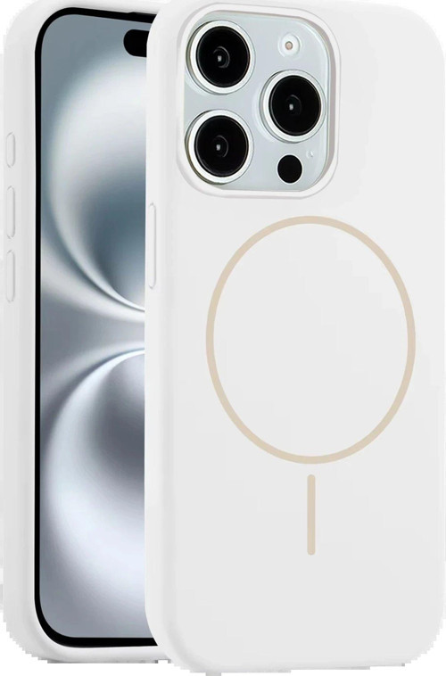 Iphone 15 Kılıf Jully Magsafe Kapak - Beyaz-(5796)