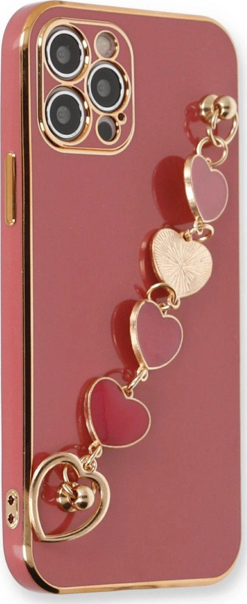 Iphone 12 Kılıf Esila Silikon - Kırmızı-(5796)