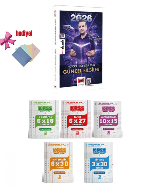 Yargı 2026 KPSS ve Tüm Kurum Sınavları İçin Kendini Güncelleyen Güncel Bilgiler ve Deneme Seti 6 Kit
