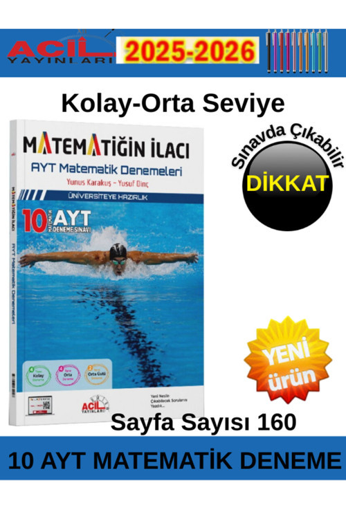 Acil Matematik 2026 Ayt Matematiğin İlacı Denemeleri+Tablet Kalem