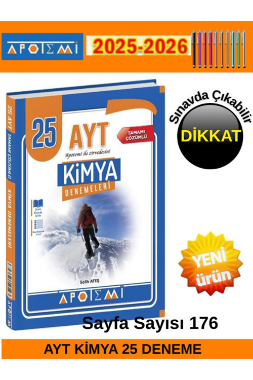 Ayt Kimya Video Çözümlü 25 Deneme+Android Kalem
