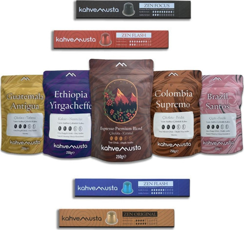 Çekirdek Kahve ve Kapsül Kahve Tanışma Paketi (5x250g+4x10Kapsül)