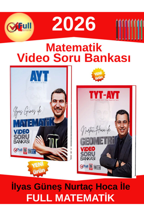 Ayt Matematik Video Soru Bankası -Tyt Ayt Geometri Video Soru Bankası Seti+Kalem