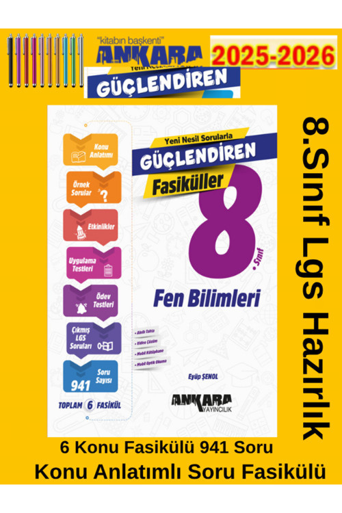 2025-2026 8.Sınıf Fen Güçlendiren Konu Anlatımlı Soru Fasikül+Kalem