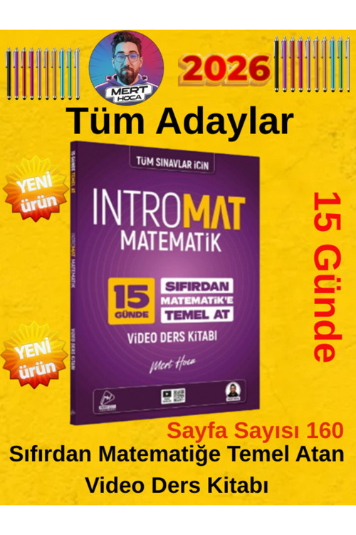 2026 Ösym Tüm Adaylar-Tün Sınavlar İçin Intromat Matematik Video Ders Kitabı+Tablet Kalemi