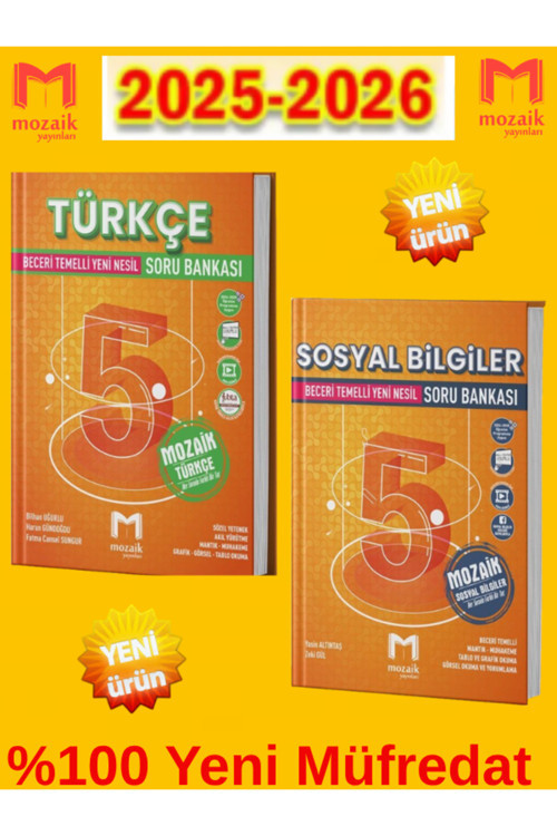 2025-2026 Müfredat 5.Sınıf (T-S) %100 Maarif Soru Bankası Seti+Tablet Kalemi