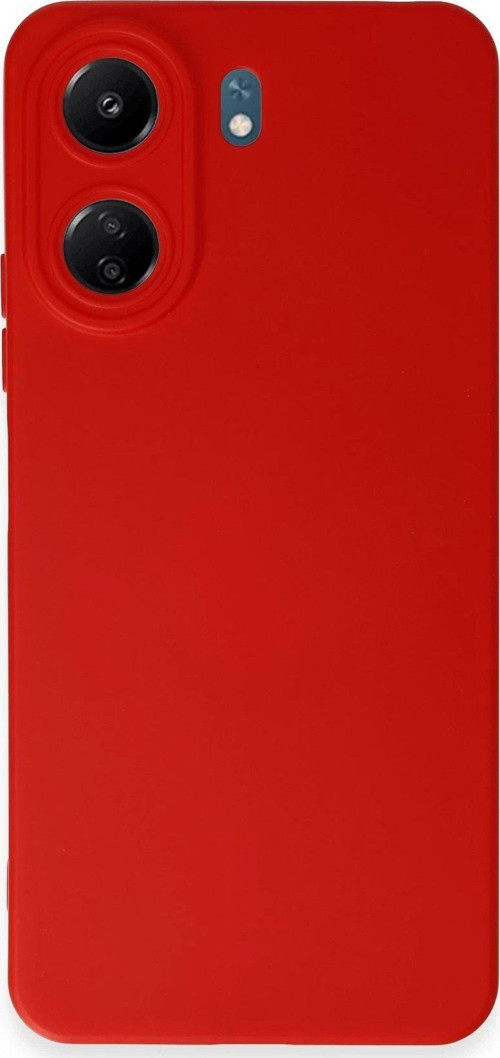 Redmi 13C Kılıf Nano Içi Kadife Silikon - Kırmızı-(5796)