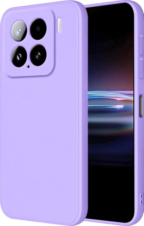 Mi 15 Kılıf Nano Içi Kadife Silikon - Lila-(5796)