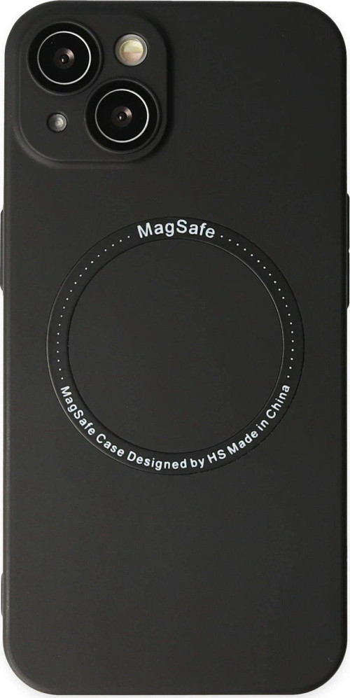 Iphone 14 Kılıf Jack Magneticsafe Lens Silikon - Siyah-(5796)