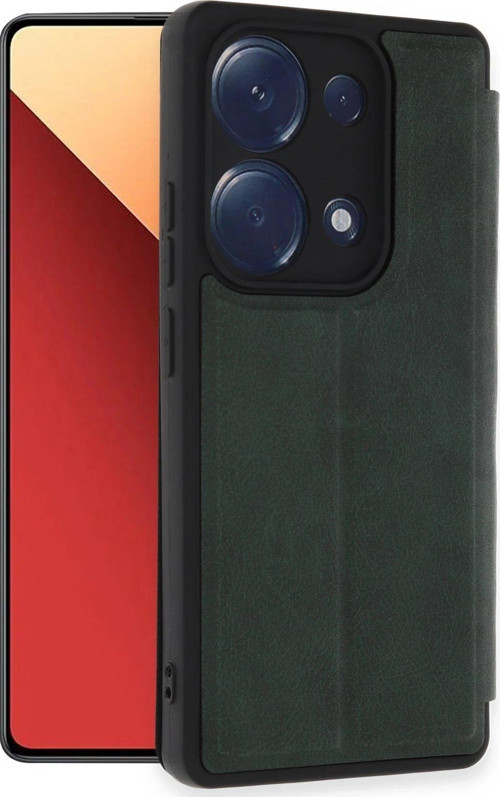 Redmi Note 13 4G Kılıf Flip Cover - Koyu Yeşil-(5796)