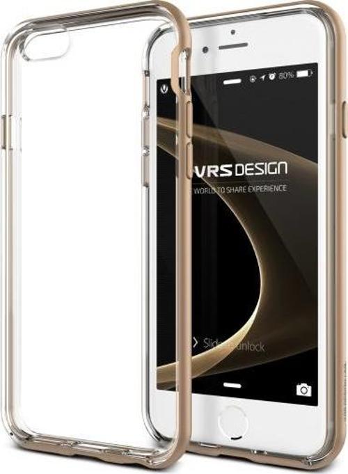 iPhone 6/6S ile Uyumlu New Crystal Bumper Series Kılıf Shine Gold