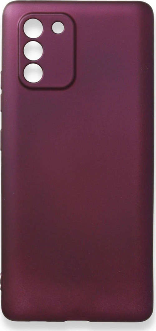 Galaxy A91 / S10 Lite Kılıf First Silikon - Mürdüm-(5796)