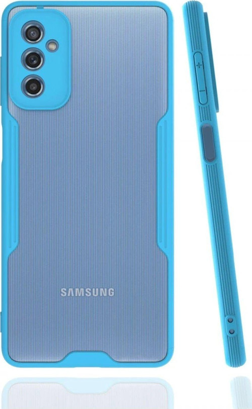 Galaxy M52 5G Kılıf Platin Silikon - Mavi-(5796)