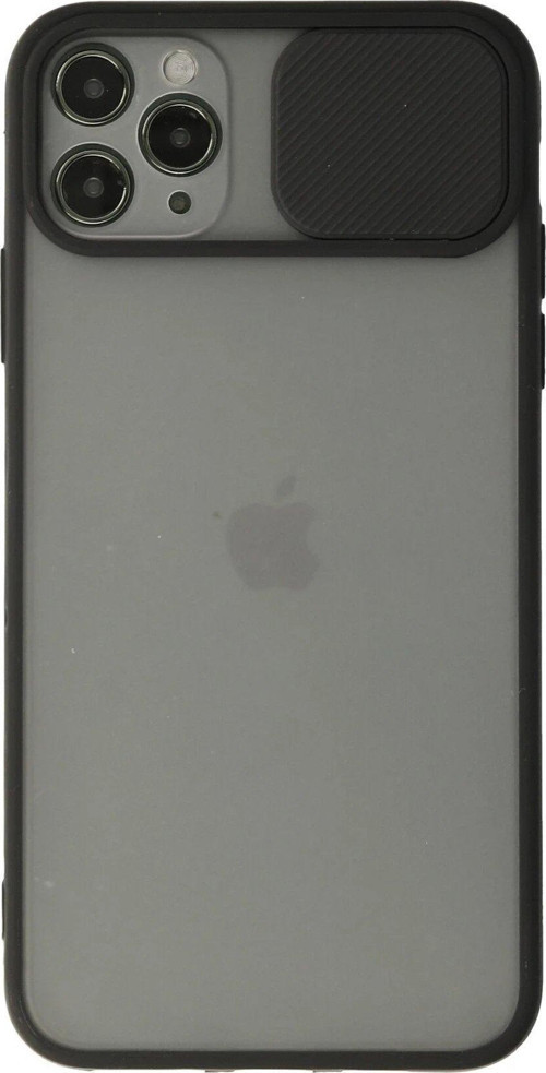 Iphone 11 Kılıf Palm Buzlu Kamera Sürgülü Silikon - Siyah-(5796)