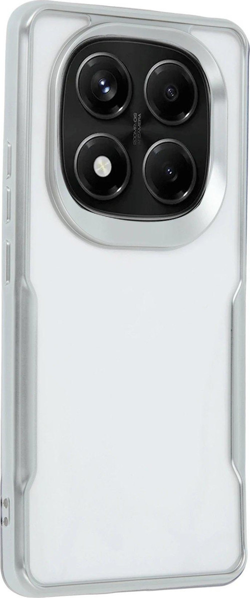 Redmi Note 14 Kılıf Boyi Silikon Kapak - Gümüş-(5796)