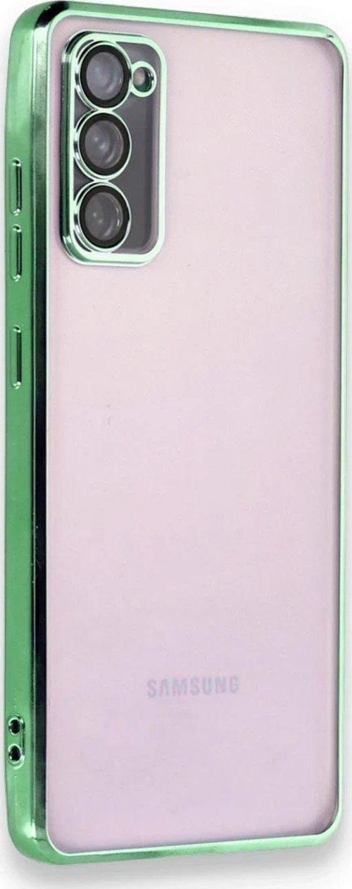 Galaxy S20 Fe Kılıf Lensli Silikon - Yeşil-(5796)