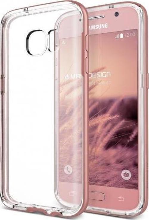 Galaxy S7 ile Uyumlu Crystal Bumper Kılıf Rose Gold