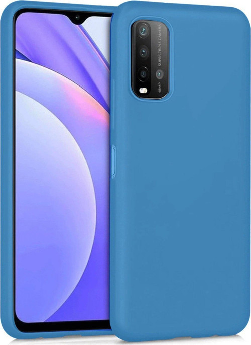 Redmi 9T Kılıf Nano Içi Kadife Silikon - Mavi-(5796)
