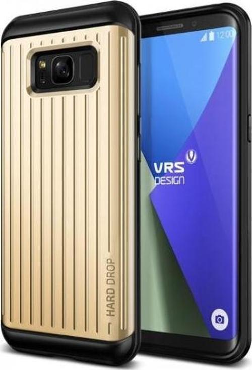 VRS Design Galaxy S8 ile Uyumlu Waved Hard Drop Kılıf Shine Gold