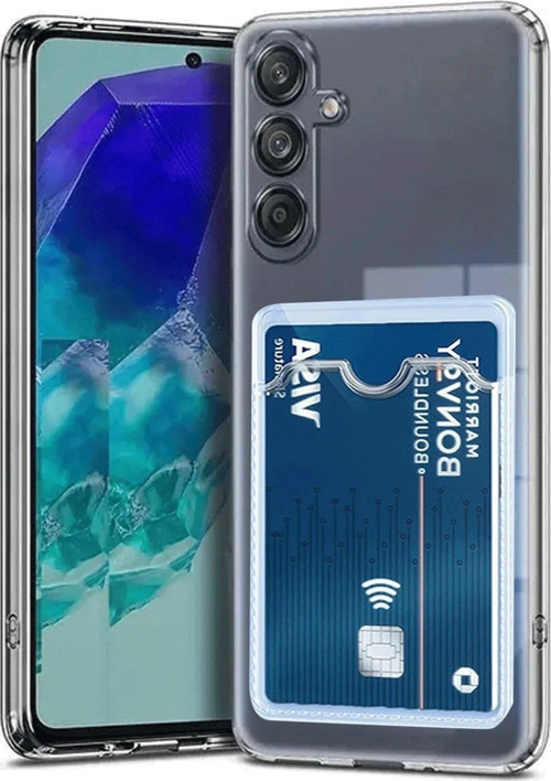 Galaxy A56 Kılıf Kart Şeffaf Silikon - Şeffaf-(5796)