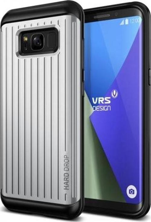 VRS Design Galaxy S8 ile Uyumlu Waved Hard Drop Kılıf Waved Waved Satin Silver