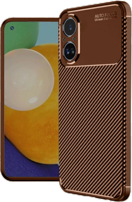 12 Lite Kılıf Auto Focus Karbon Kapak - Kahverengi-(5796)