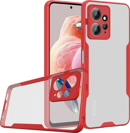 Redmi Note 12 4G Kılıf Platin Silikon - Kırmızı-(5796)