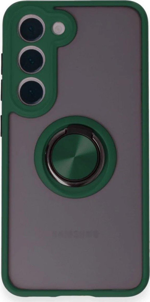 Galaxy M15 Kılıf Montreal Yüzüklü Silikon Kapak - Yeşil-(5796)