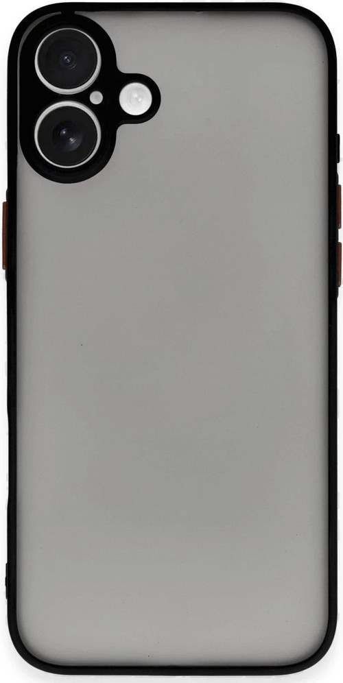 Iphone 16 Kılıf Montreal Silikon Kapak - Siyah-(5796)