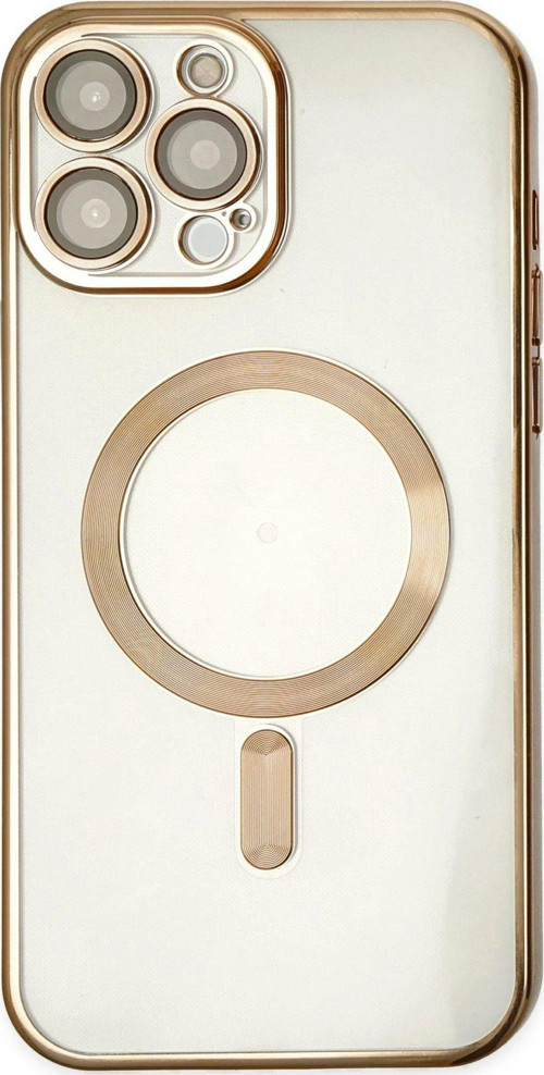 Iphone 13 Kılıf Kross Magneticsafe Kapak - Gold-(5796)
