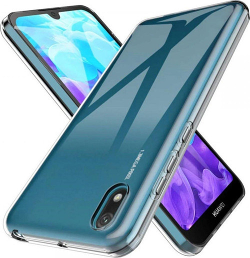 Y5 2019 Kılıf Lüx Şeffaf Silikon-(5796)