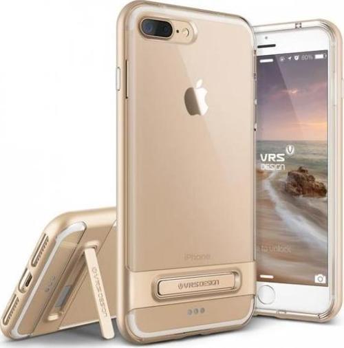 VRS Design iPhone 8 Plus / 7 Plus ile Uyumlu Crystal Bumper Kılıf Shine Gold