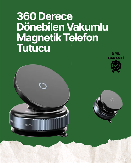 360° Ayarlanabilir Manyetik Araç Telefon Tutucu – Kompakt Ve Pratik Tasarım