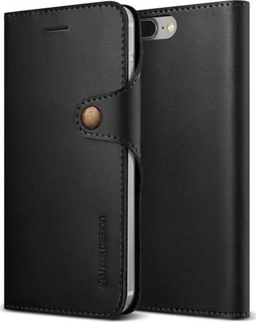 VRS Design iPhone 8 Plus /7 Plus ile Uyumlu Native Diary Kılıf Black