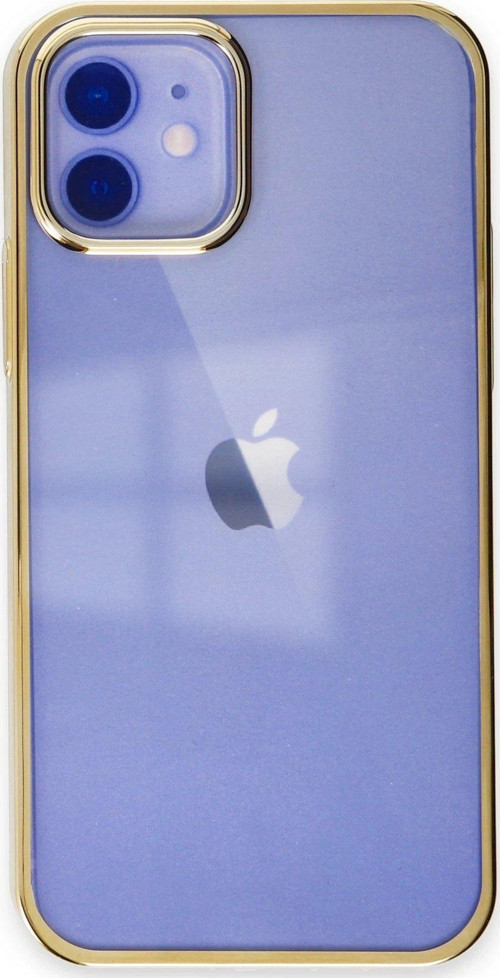 Iphone 12 Kılıf Element Silikon - Gold-(5796)