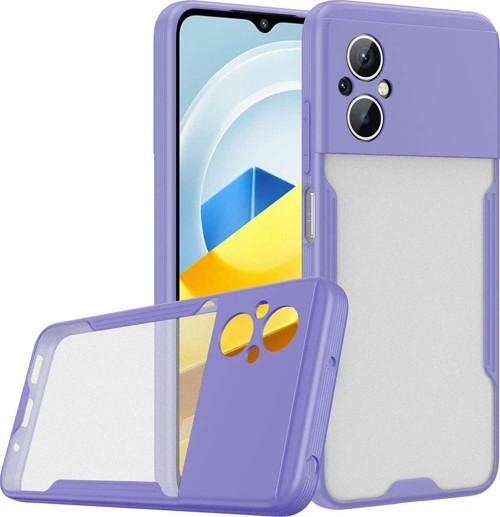 Poco M5 Kılıf Platin Silikon - Lila-(5796)
