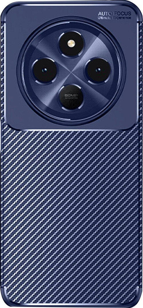Redmi 14C Kılıf Auto Focus Karbon Kapak - Lacivert-(5796)