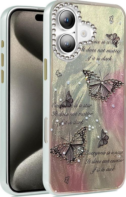 Iphone 16 Kılıf Blade Aynalı Desenli Kapak - Desen 6-(5796)