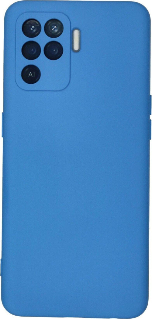 Reno 5 Lite Kılıf Nano Içi Kadife Silikon - Mavi-(5796)