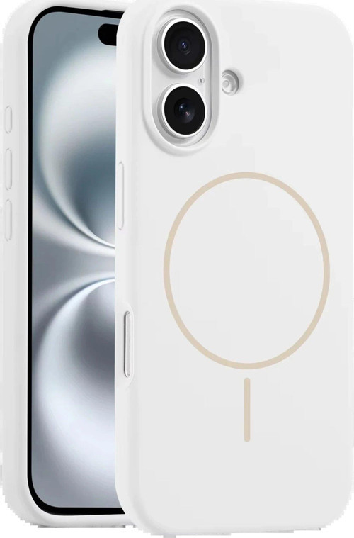 Iphone 16 Kılıf Jully Magsafe Kapak - Beyaz-(5796)