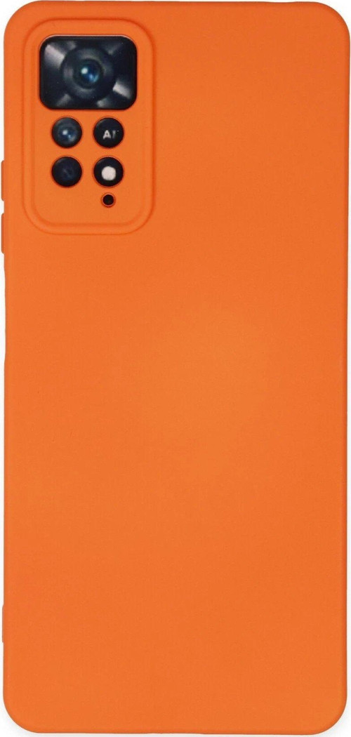 Redmi Note 11 Kılıf Nano Içi Kadife Silikon - Turuncu-(5796)