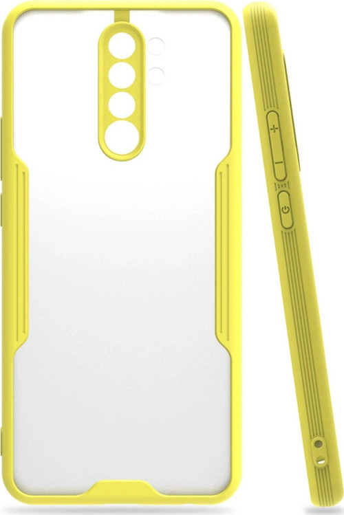 Redmi 9 Kılıf Platin Silikon - Sarı-(5796)