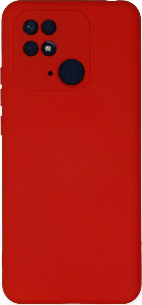 Redmi 10C Kılıf Nano Içi Kadife Silikon - Kırmızı-(5796)