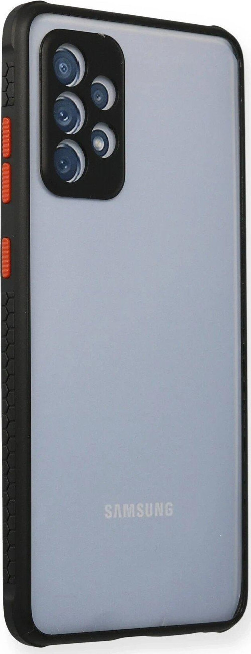 Galaxy A72 Kılıf Miami Şeffaf Silikon - Siyah-(5796)