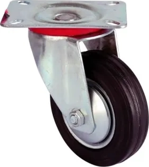 Servis Tekeri - Tablalı Siyah Döner - Çap 125 Mm