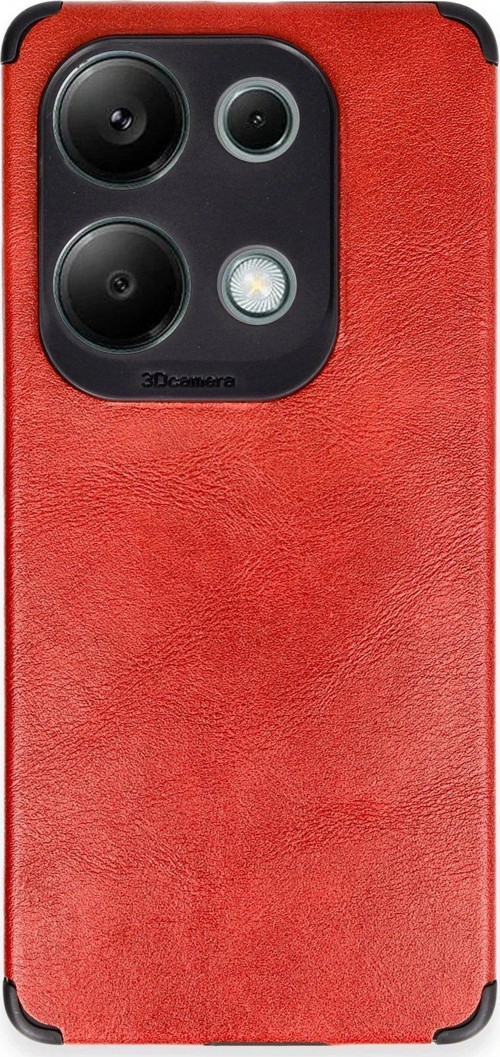 Redmi Note 13 4G Kılıf Loop Deri Silikon - Kırmızı-(5796)