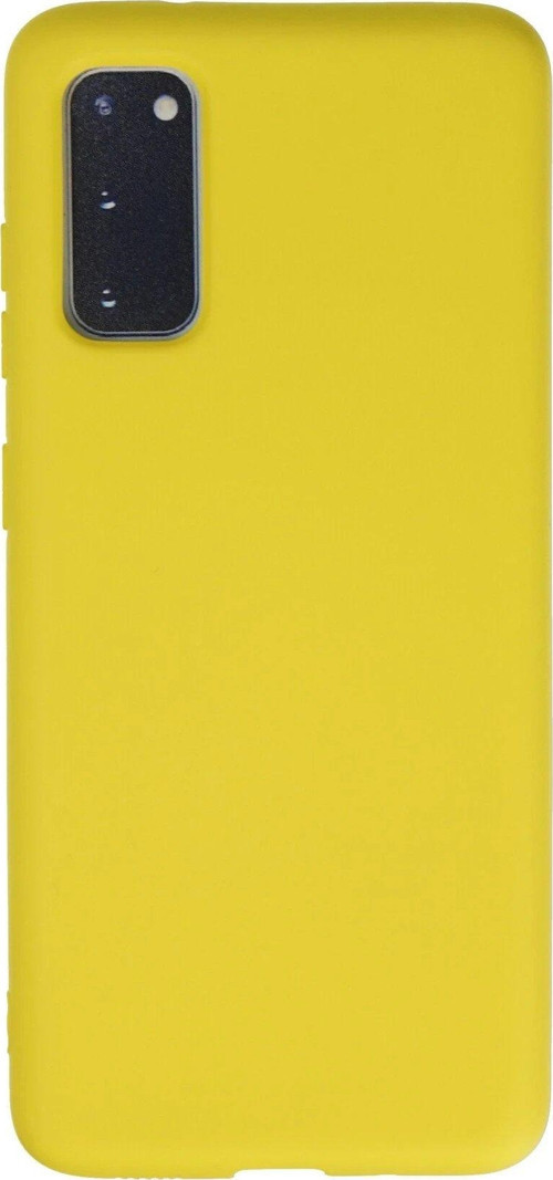 Galaxy S20 Kılıf Nano Içi Kadife Silikon - Sarı-(5796)
