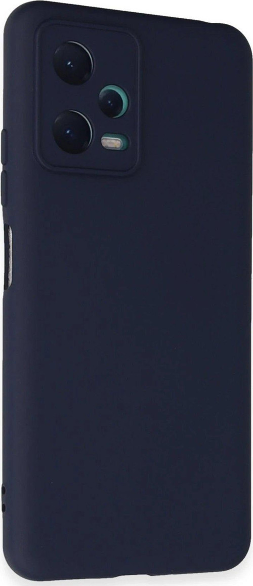Redmi Note 12 5G Kılıf Nano Içi Kadife Silikon - Lacivert-(5796)