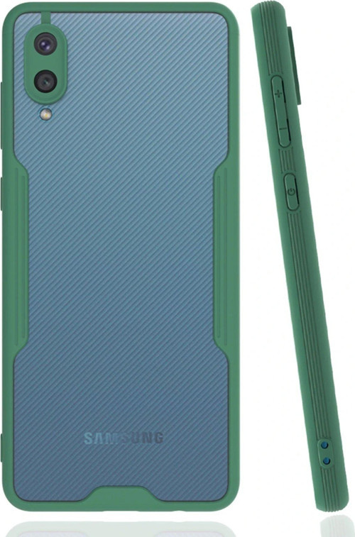 Galaxy A02 Kılıf Platin Silikon - Yeşil-(5796)