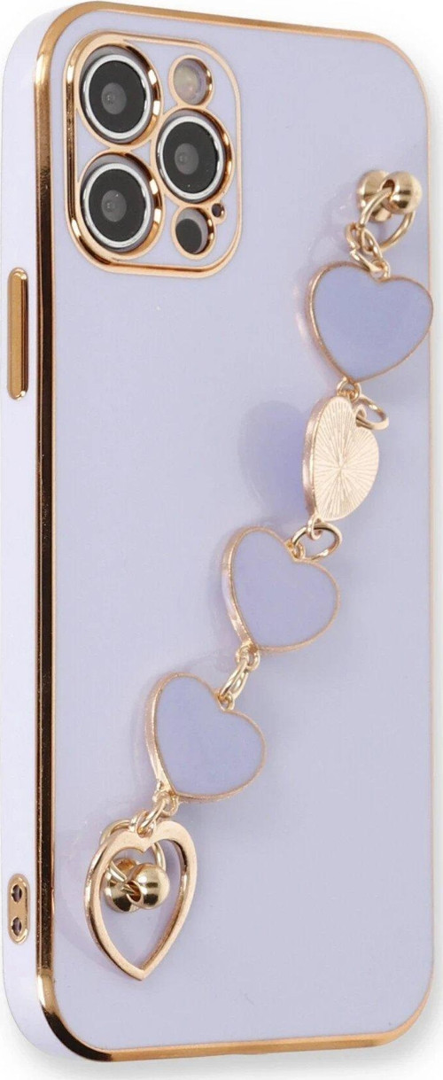 Iphone 12 Kılıf Esila Silikon - Lila-(5796)